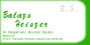 balazs heiszer business card