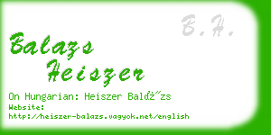 balazs heiszer business card